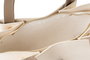 Vince Camuto Bellagio Bolso de mano 100% Piel de Polivinilo Color Crema y Visón